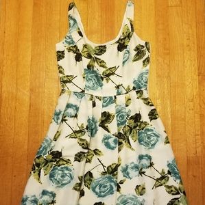 Ann taylor midi floral silk spring dress